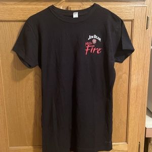Jim Beam Kentucky Fire T Shirt Womens Medium Black